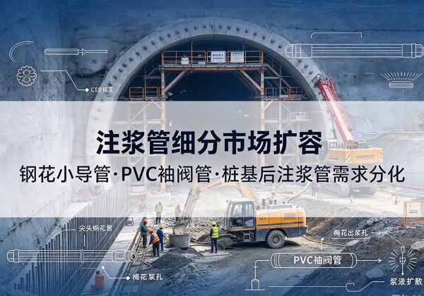 浈江注浆管细分市场扩容，隧道钢花小导管、PVC 袖阀管、桩基后注浆管需求分化